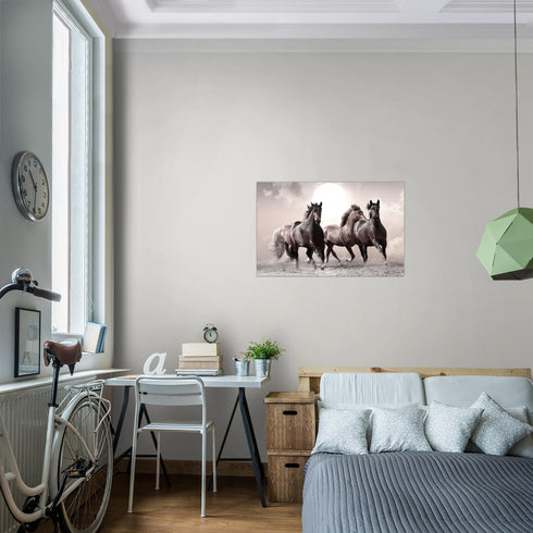Wandbilder Wohnzimmer XXL Pferde Moderne Bilder Tiere